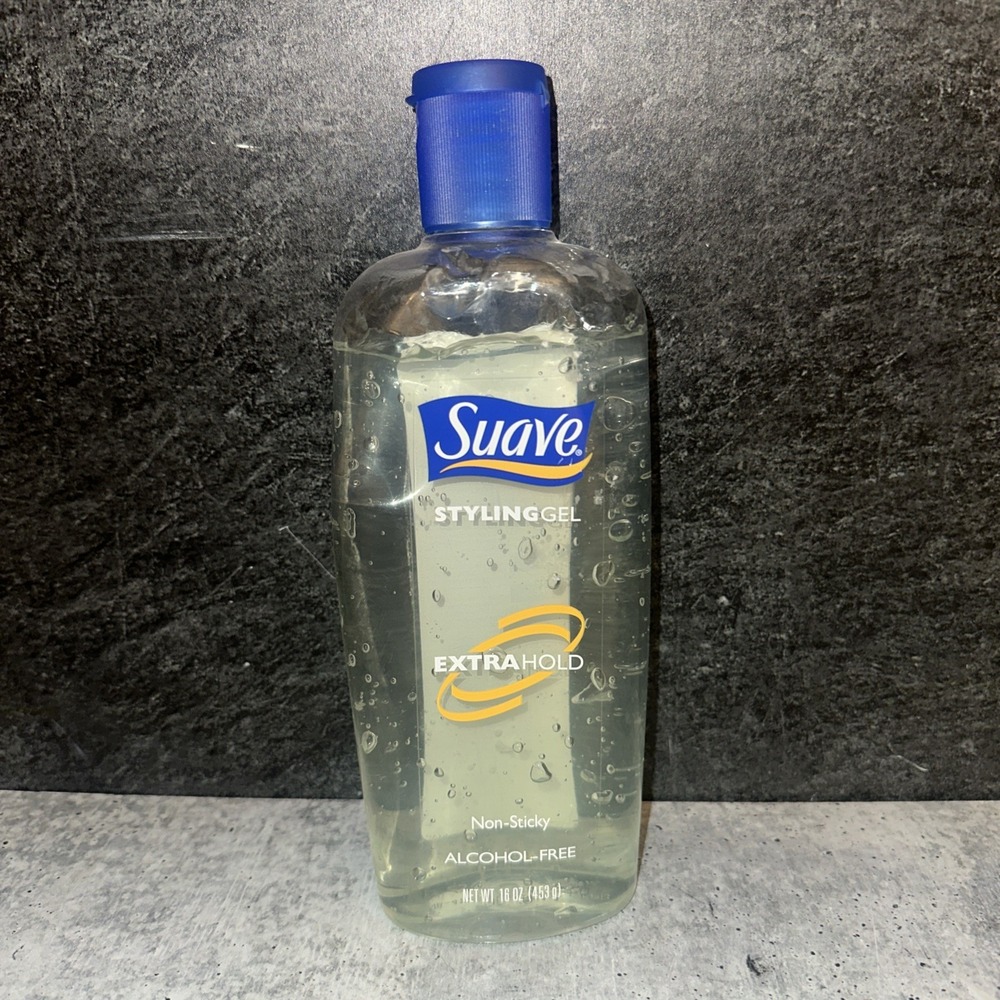 Vintage Suave Extra Hold Styling Gel Non Sticky Alcohol Free 16oz
